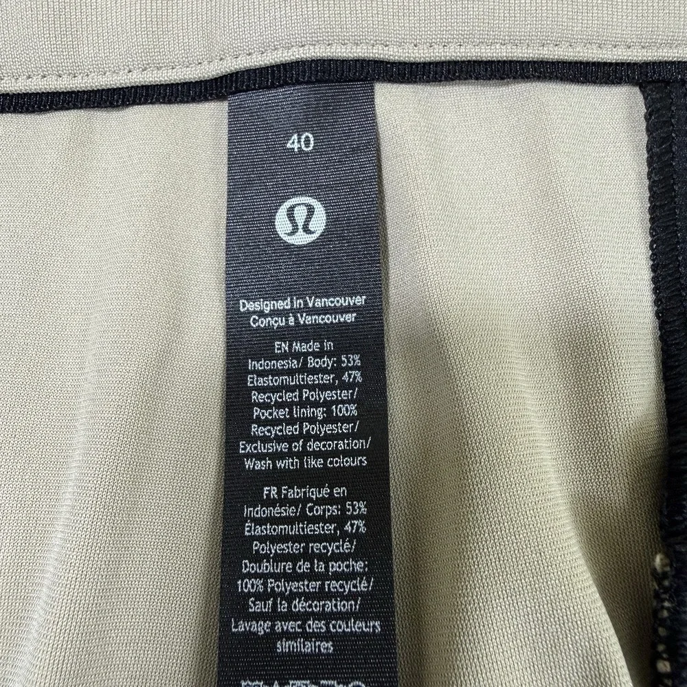 Lululemon‎ Commission Pants Mens 40x28 5 Pocket Chino Beige Performance Stretch
